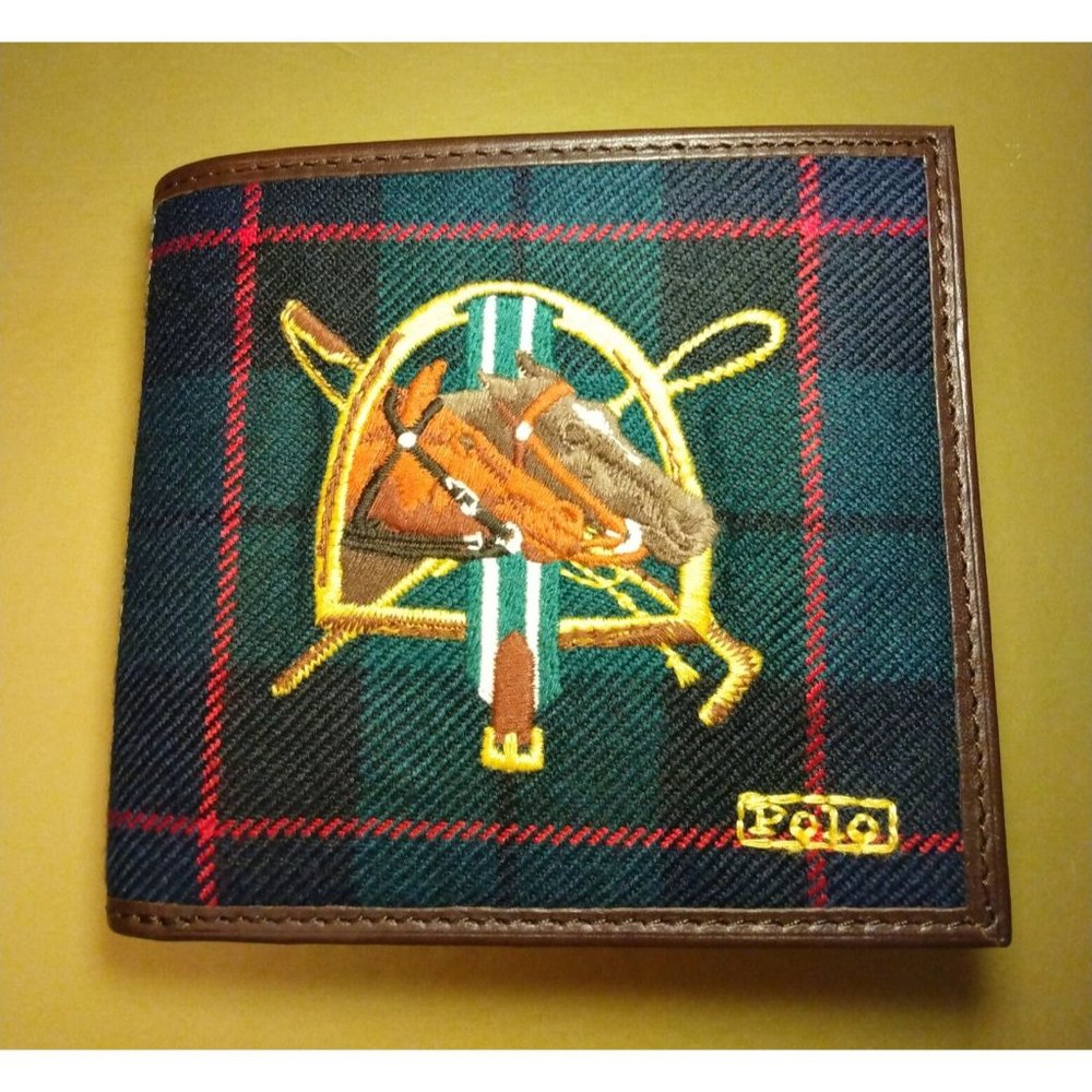 Polo Ralph Lauren Men’s Equestrian Tartan Wallet, Father's Day Gift